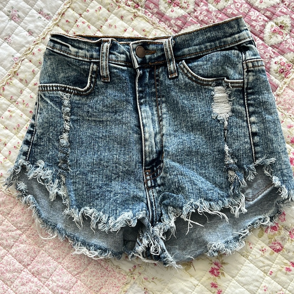 Acid Wash High Waisted Shorts size S